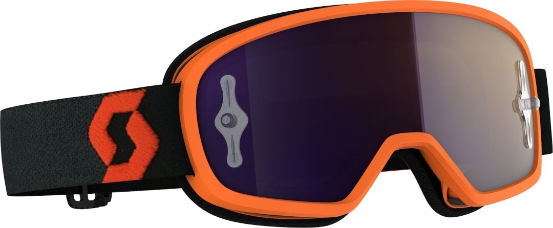 Scott Buzz Pro Chrome Gafas de Motocross para Niños - Negro Naranja (un tamaño)