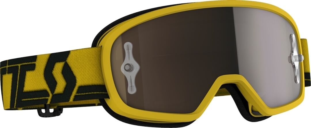 Scott Buzz Pro Chrome Gafas de Motocross para Niños - Negro Amarillo (un tamaño)