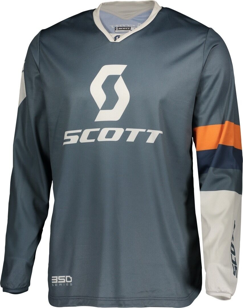 Scott 350 Track Regular Jersey de Motocross - Azul Naranja (S)