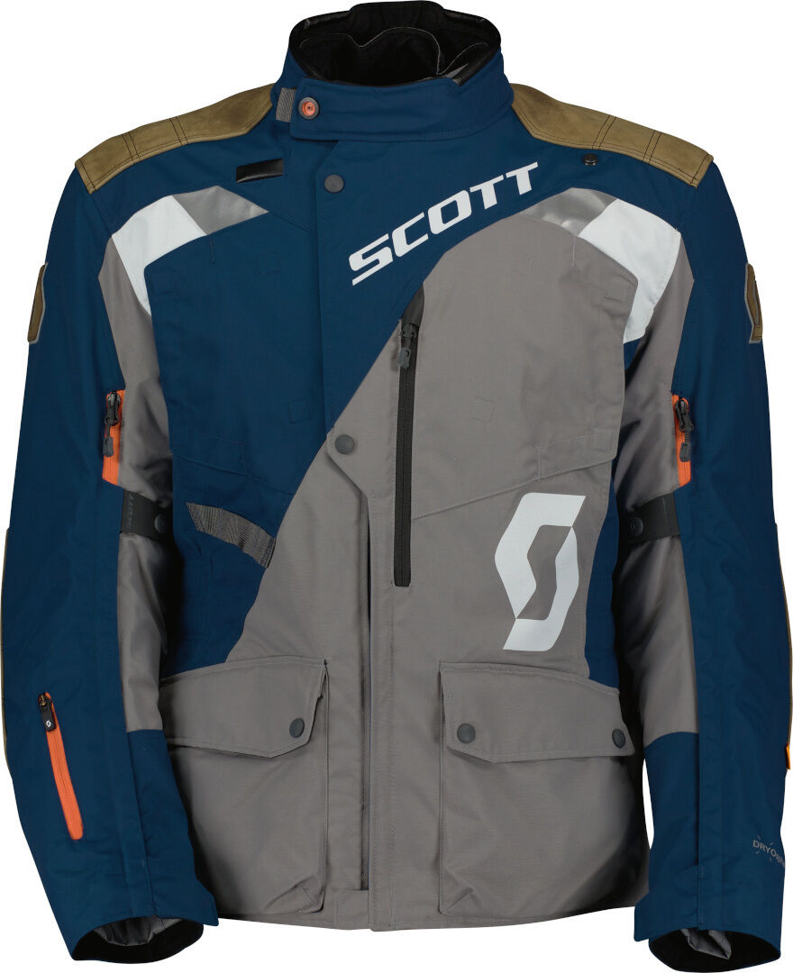 Scott Dualraid Dryo Chaqueta textil de motocicleta - Gris Azul (XL)