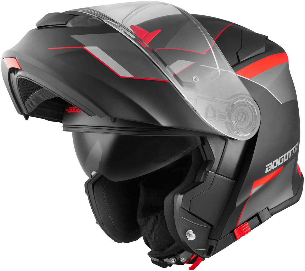 Bogotto V271 Delta Casco - Negro Rojo (XS)