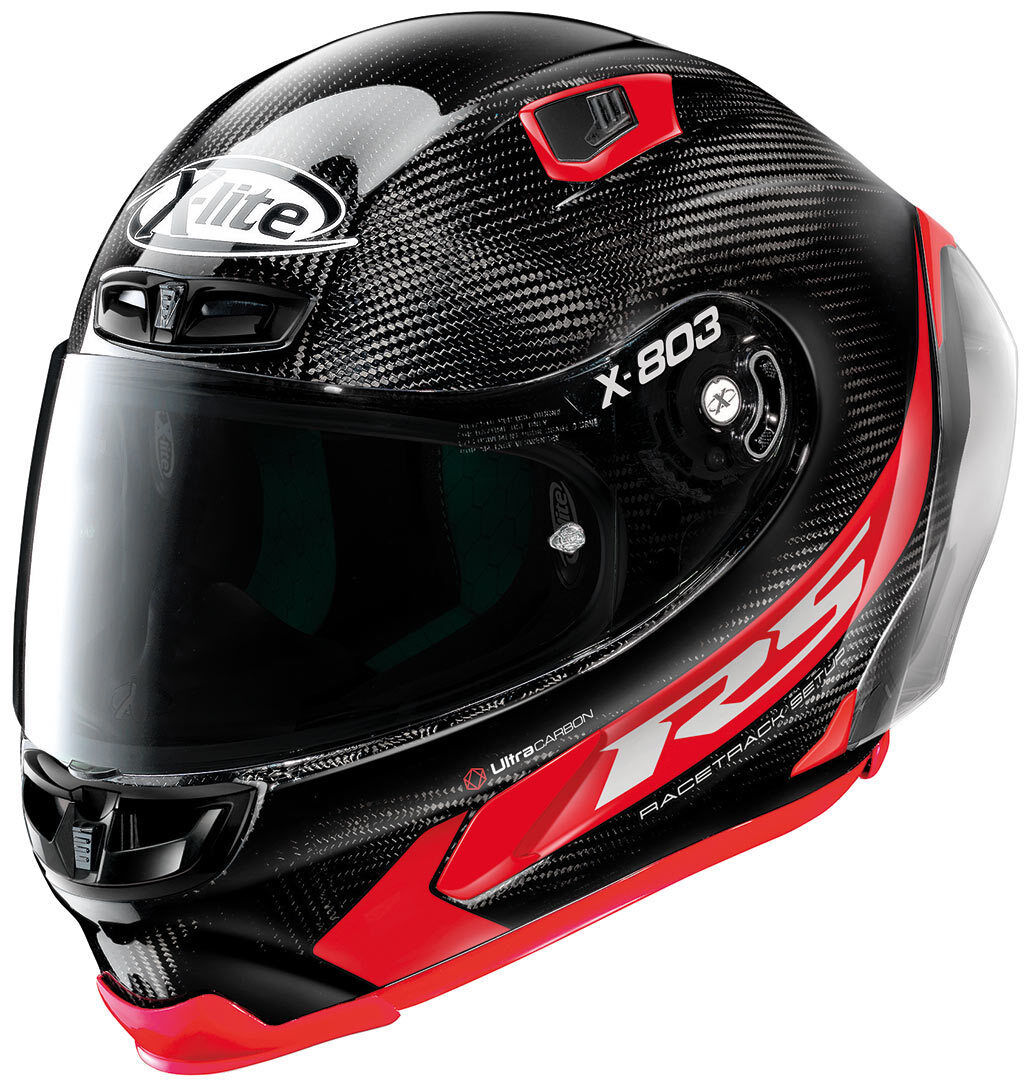 X-Lite X-803 RS Ultra Carbon Hot Lap Casco - Negro Rojo (2XL)