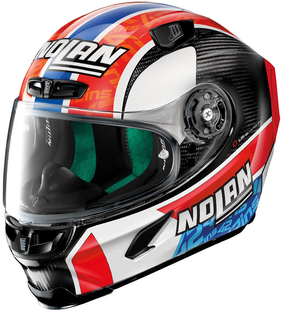 X-Lite X-803 Ultra Carbon Rins Casco - Rojo Azul (S)