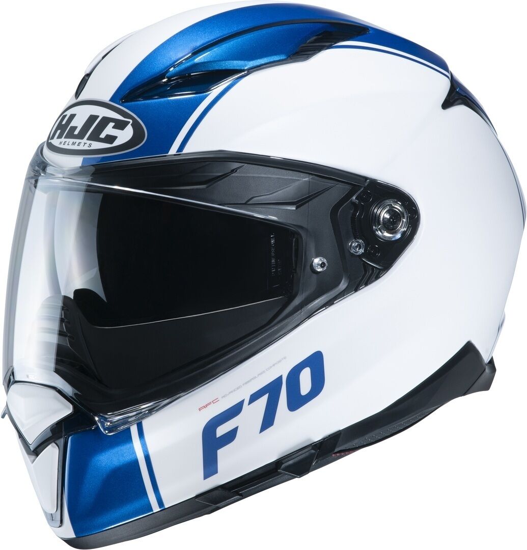 HJC F70 Mago Casco - Blanco Azul (S)