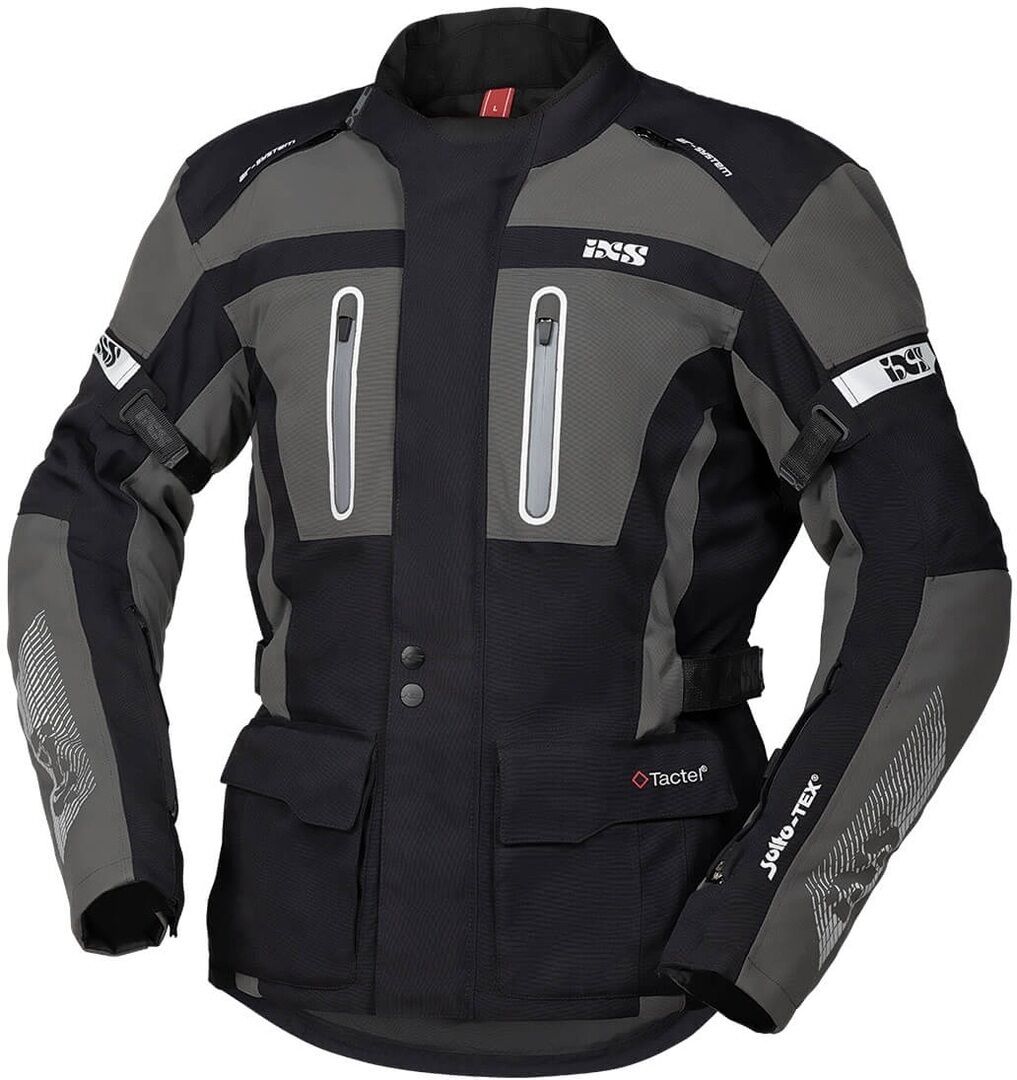 IXS Tour Pacora-ST Chaqueta textil para motocicletas - Negro Gris (M)