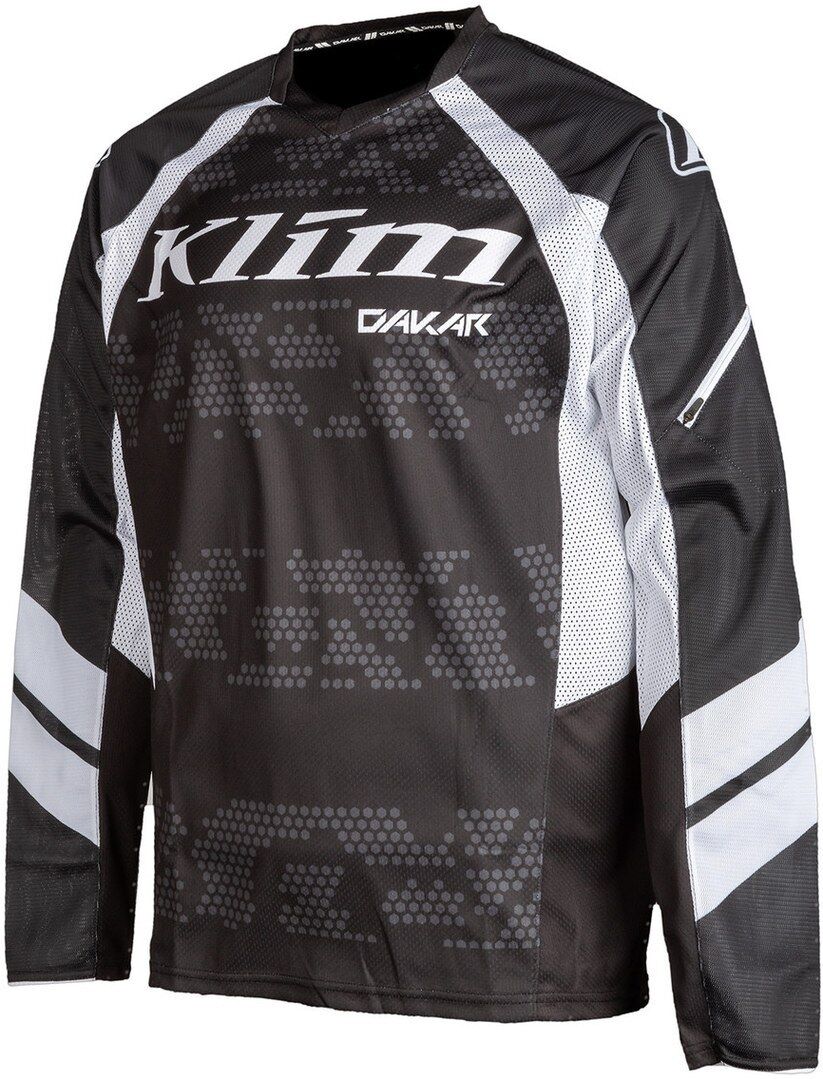 Klim Dakar Motocross Jersey - Negro Gris Blanco (S)