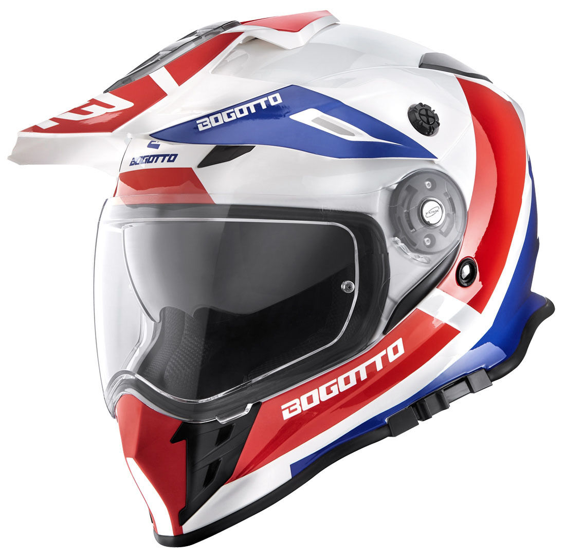 Bogotto V331 Pro Tour Casco Enduro - Rojo Azul (XS)