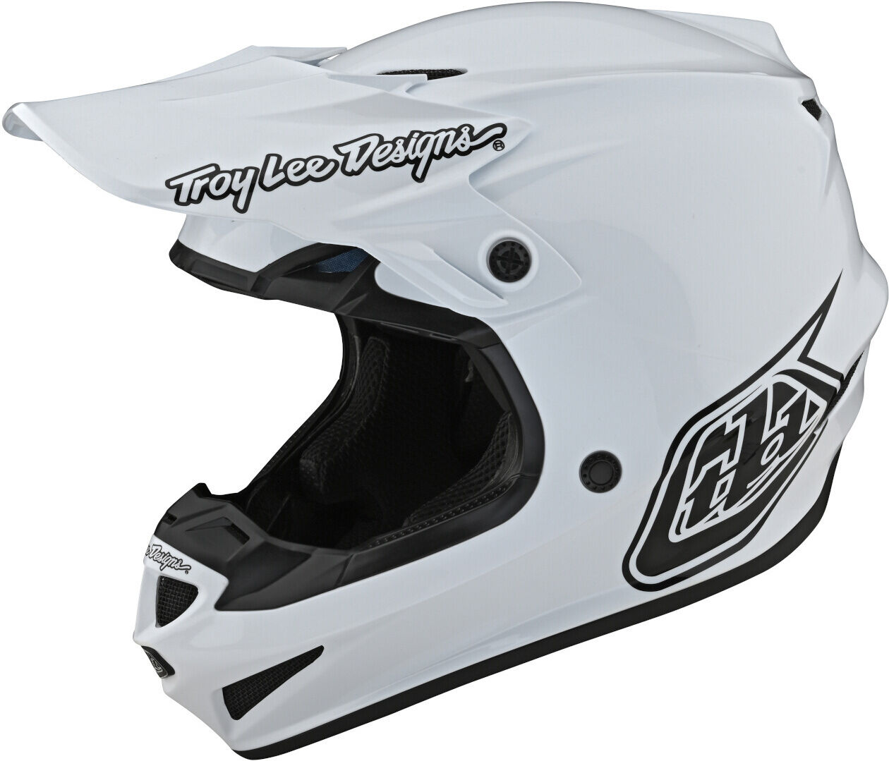 Lee SE4 PA Mono Casco de Motocross - Blanco (XL)