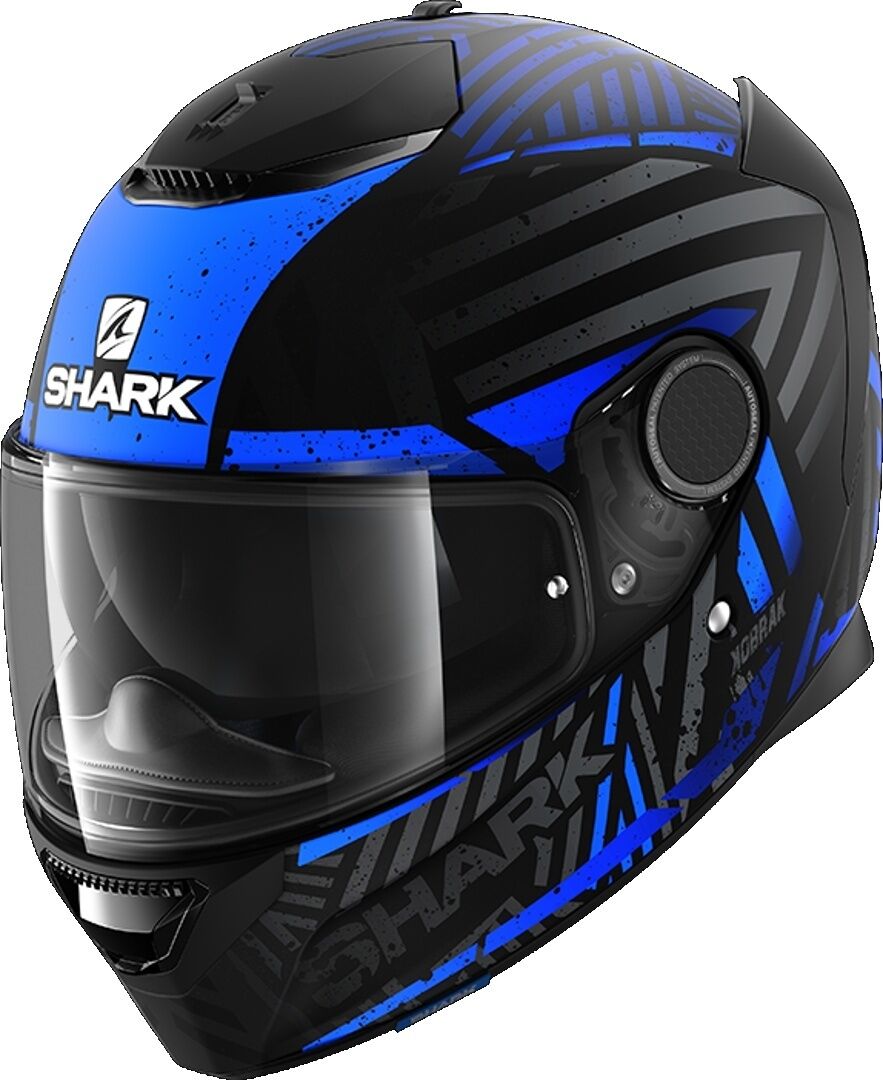 Shark Spartan Kobrak casco - Negro Azul (XS)