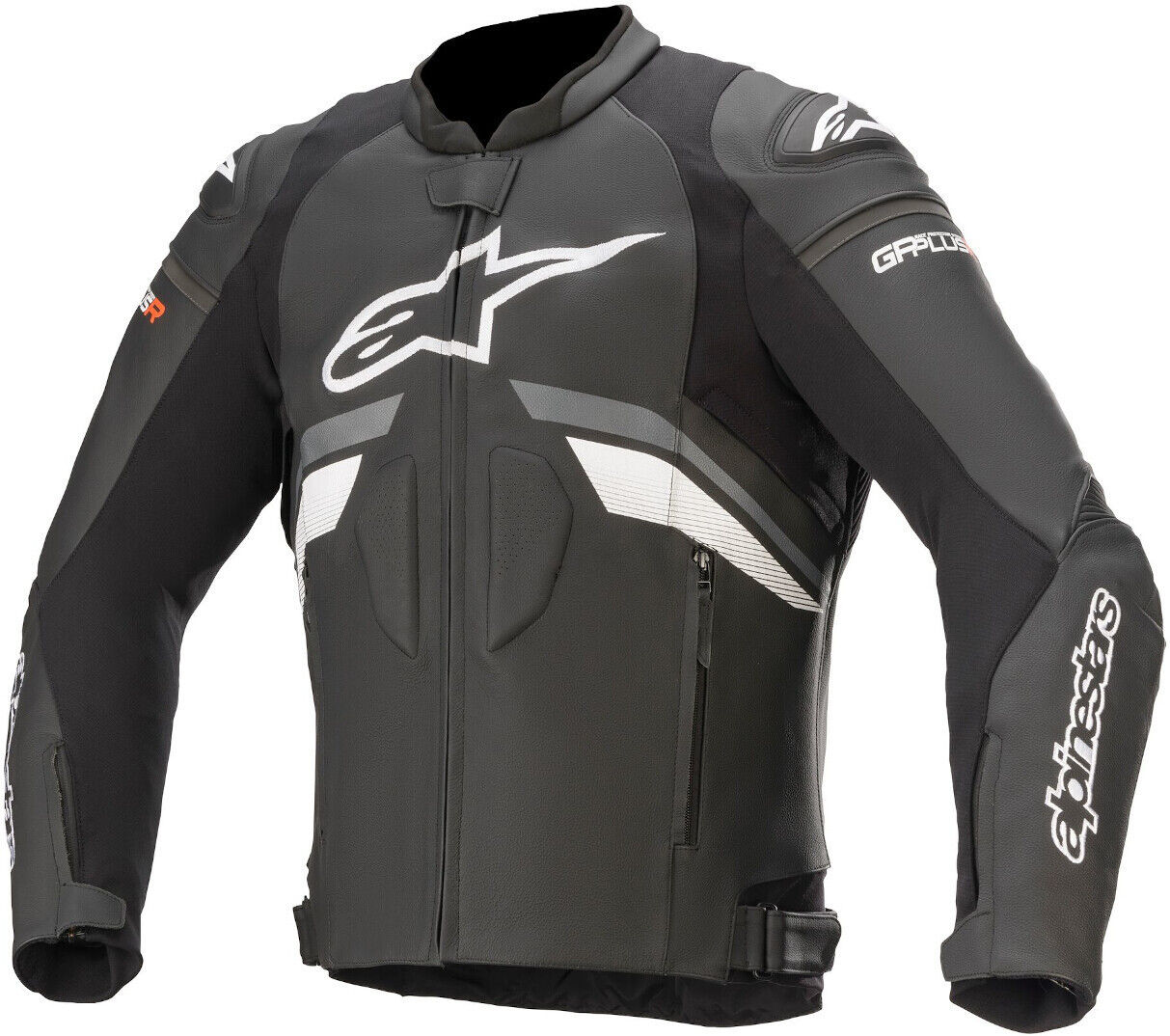 Alpinestars GP Plus R V3 Chaqueta de cuero de motocicleta - Negro Gris Blanco (54)