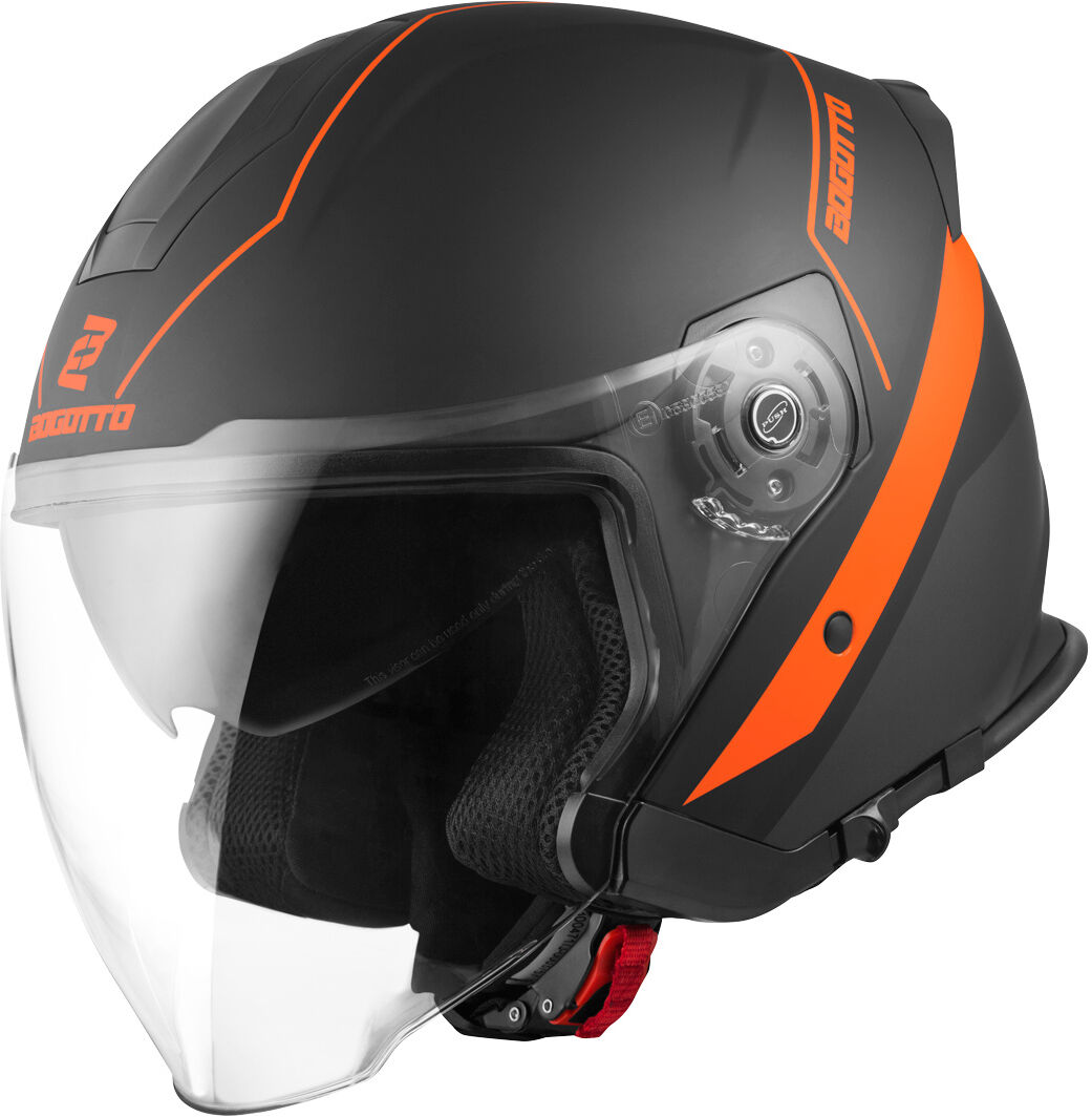 Bogotto V586 Detri Casco Jet - Negro Naranja (XS)