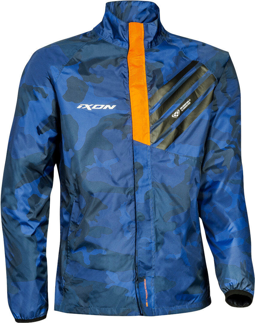 Ixon Stripe Chaqueta de lluvia - Azul Naranja (M)