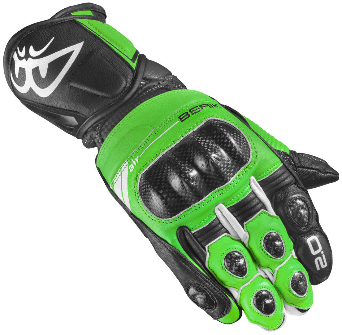 Berik ST-Evo Guantes de motocicleta - Negro Verde (3XL)