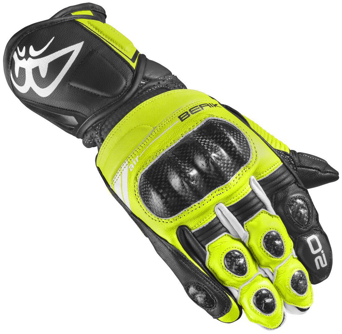 Berik ST-Evo Guantes de motocicleta - Negro Amarillo (3XL)