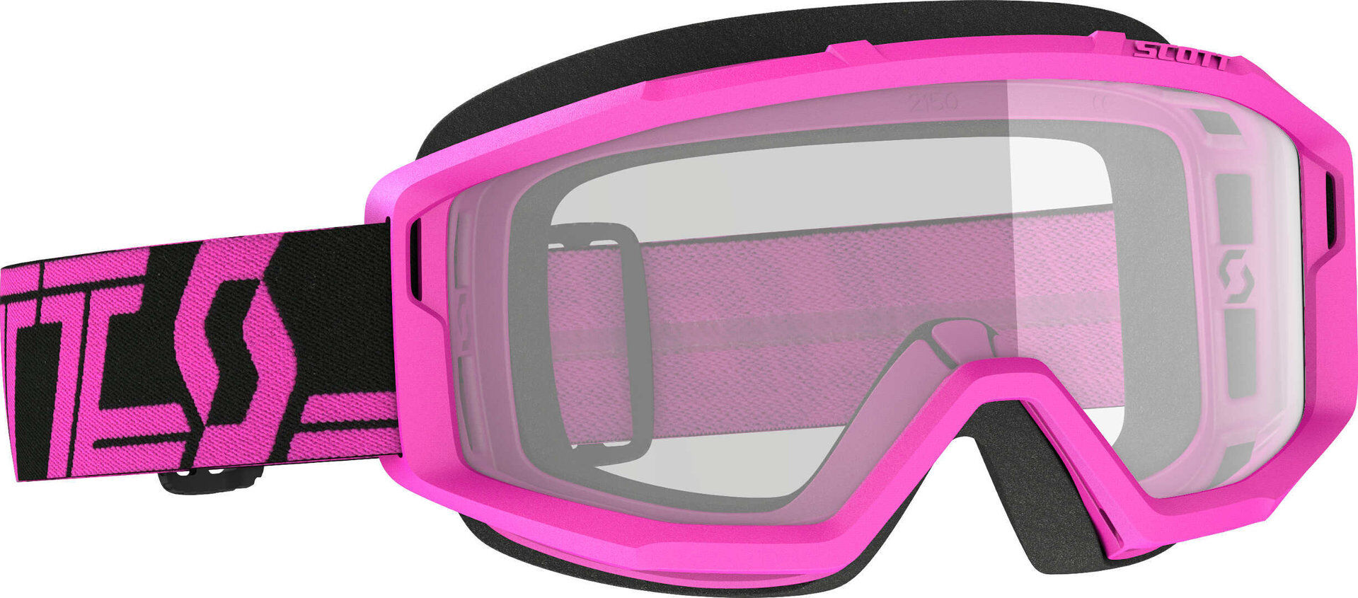 Scott Primal Clear Gafas de Motocross negras/rosas - Rosa (un tamaño)