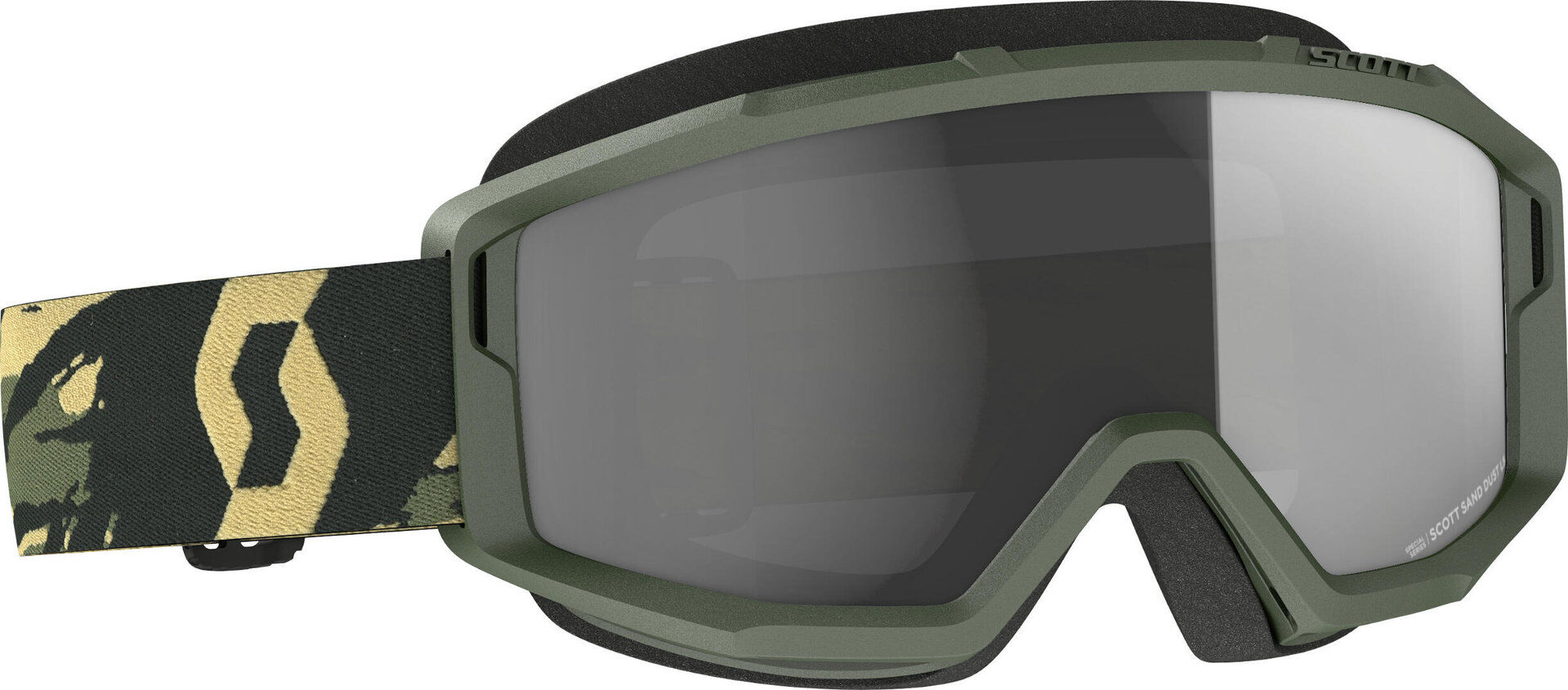 Scott Primal Sand Dust camo kaki Motocross Gafas - Negro Rojo Naranja (un tamaño)