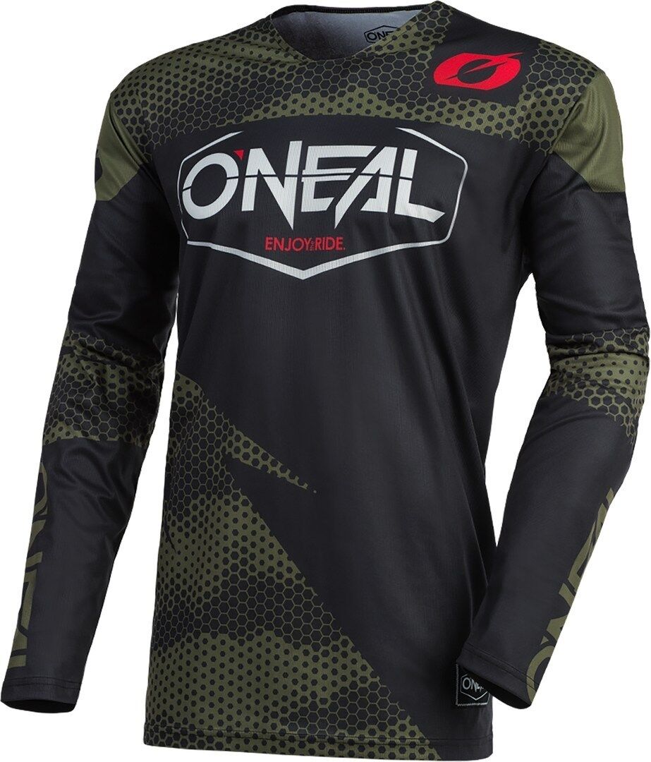 Oneal Mayhem Covert Motocross Jersey - Negro Verde (S)