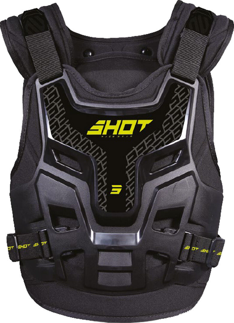 Shot Fighter 2.0 Protector de pecho - Negro Amarillo (un tamaño)