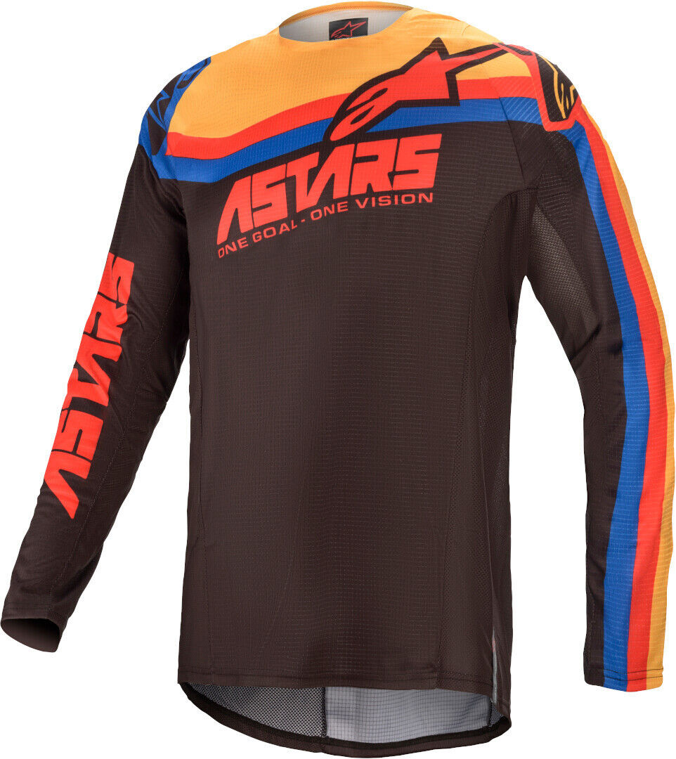 Alpinestars Techstar Venom Motocross Jersey - Negro Rojo Amarillo (XL)