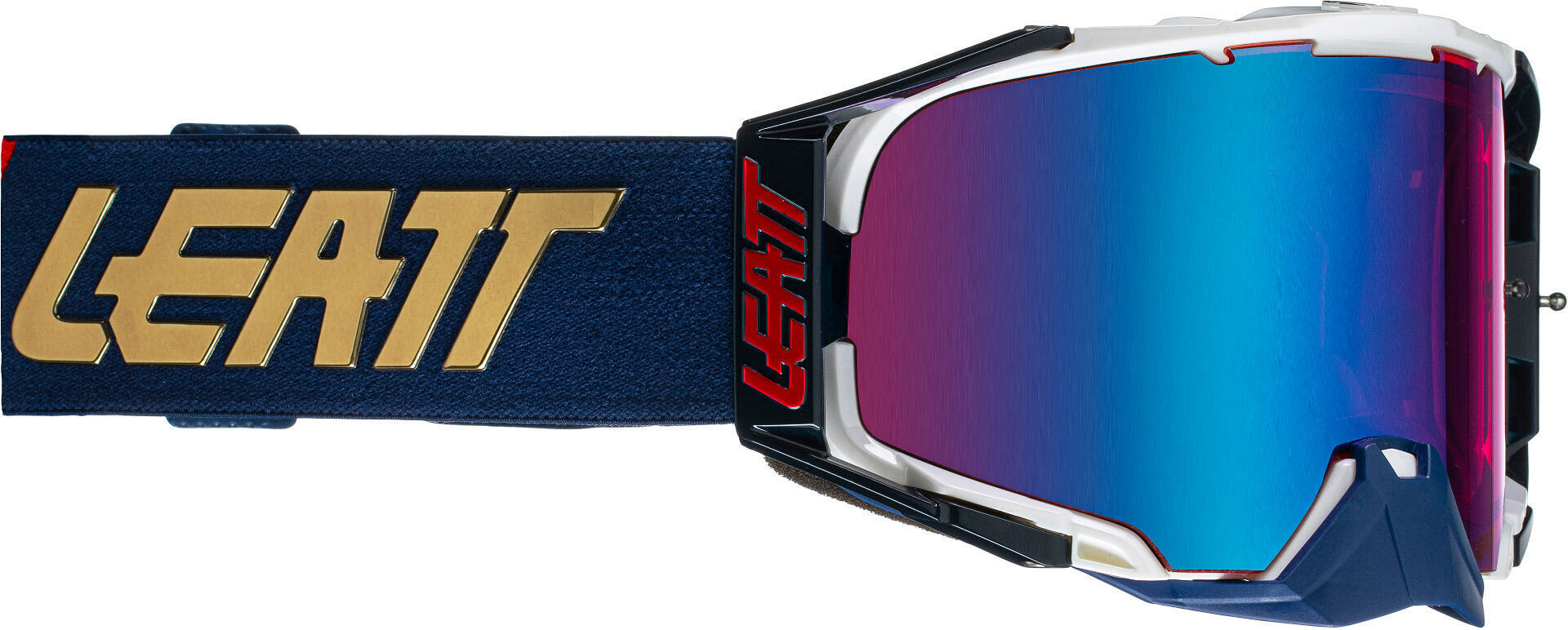 Leatt Velocity 6.5 Iriz Guard Gafas de Motocross - Blanco Azul (un tamaño)