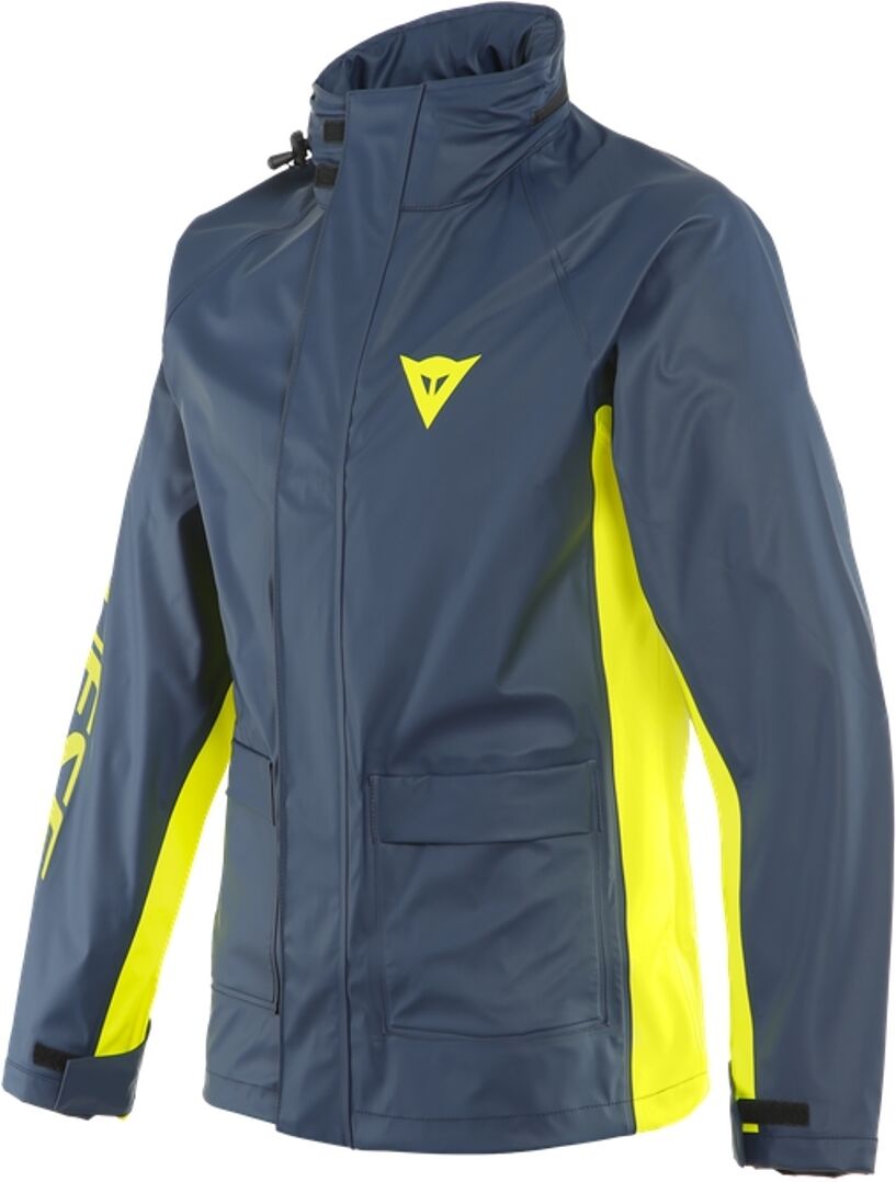 Dainese Storm 2 Chaqueta de lluvia de motocicleta - Azul Amarillo (XL)