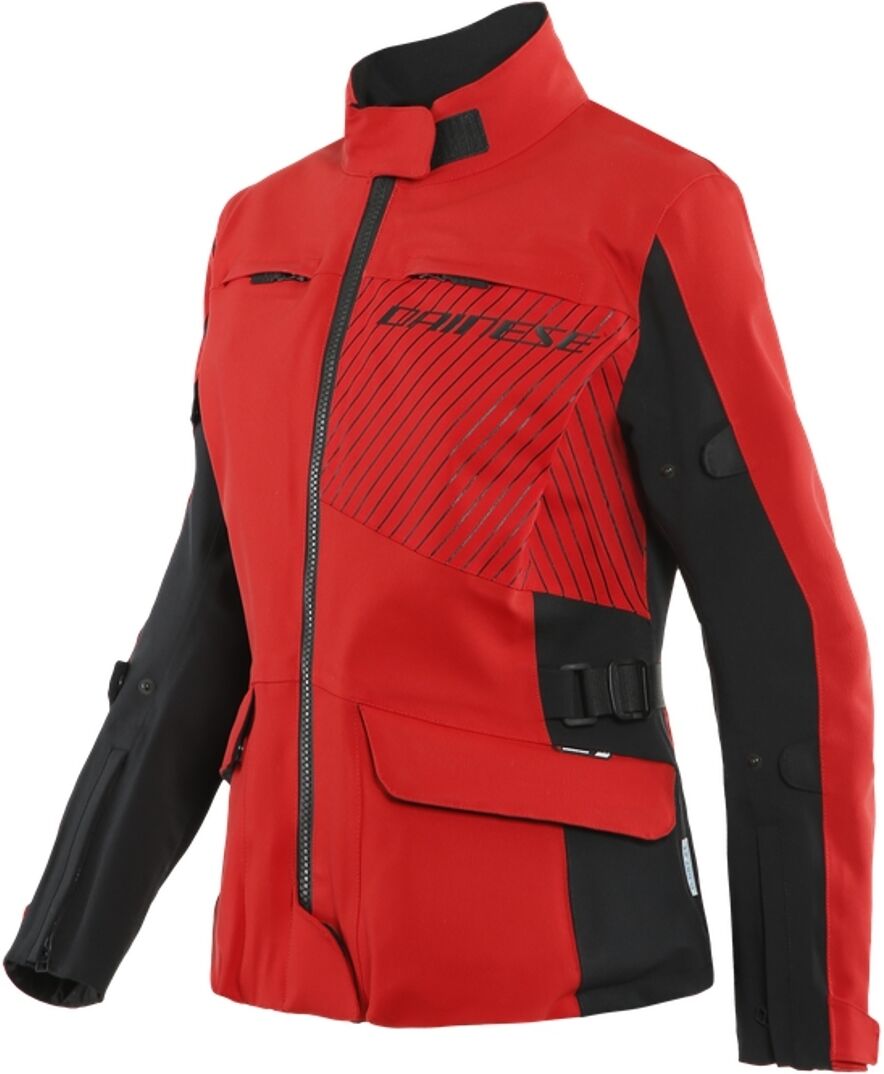 Dainese Tonale D-Dry XT Chaqueta textil de la motocicleta de las señoras - Negro Rojo (42)