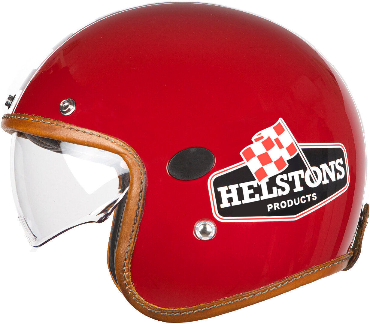 Helstons Flag Carbon Casco Jet - Rojo (XL)