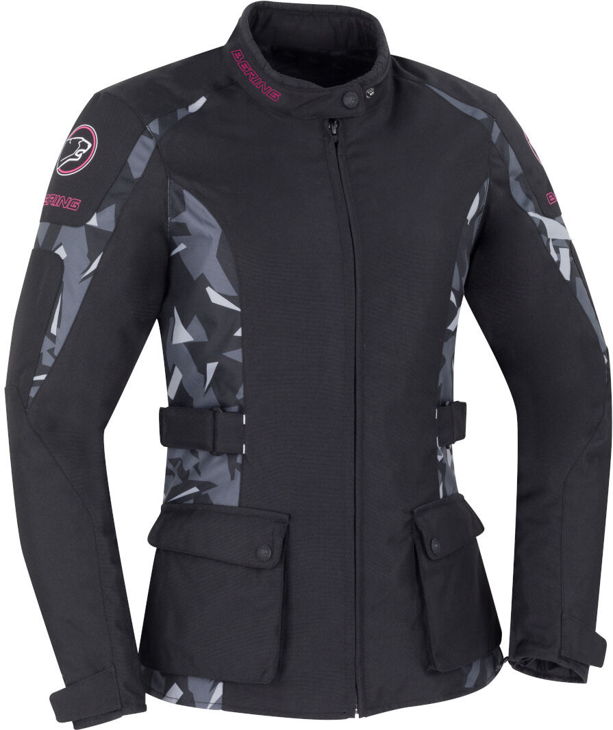 Bering April Chaqueta textil de la motocicleta de las señoras - Negro Multicolor (3XS 0 32 34)