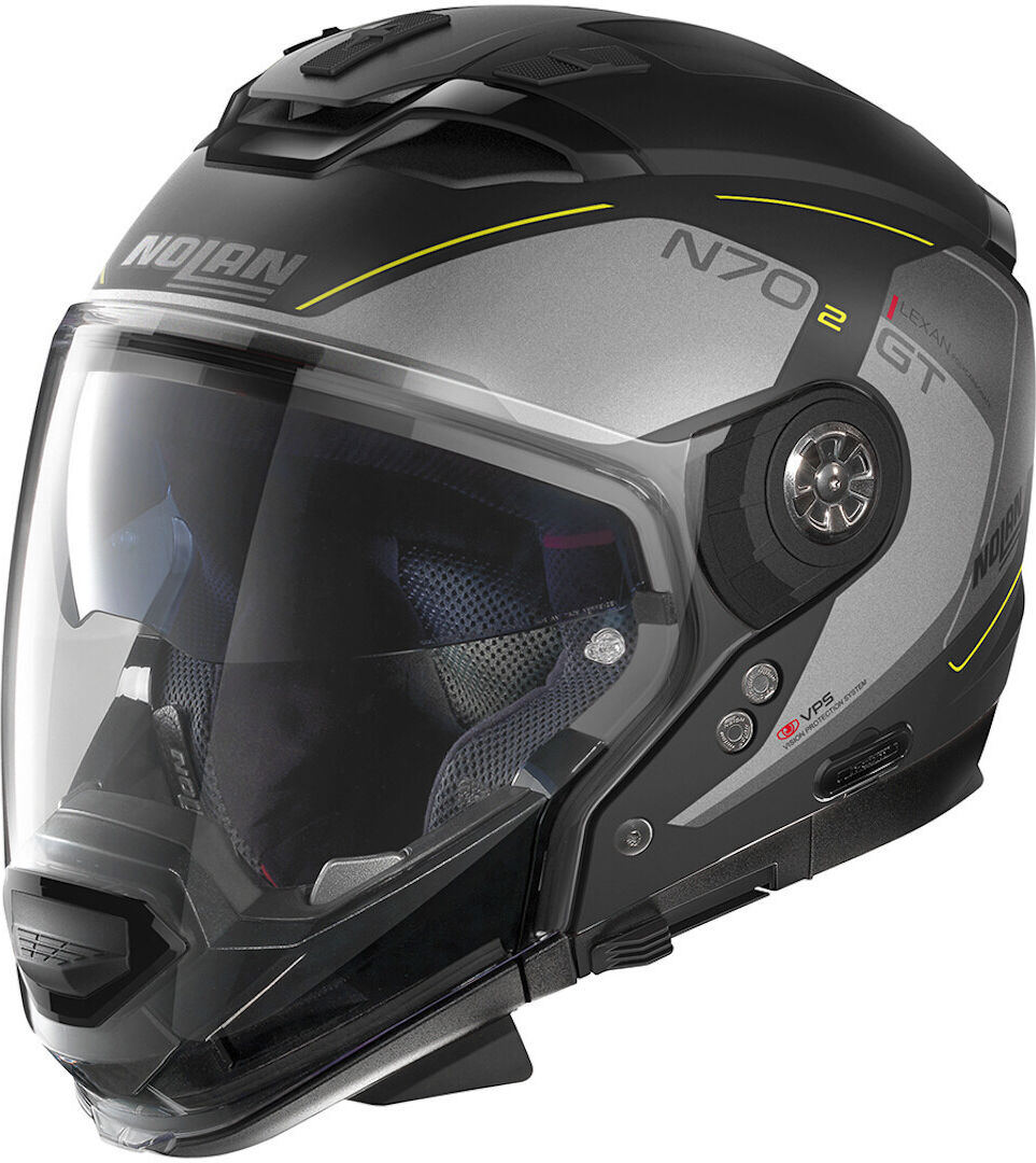 Nolan N70-2 GT Lakota N-Com Casco - Negro Amarillo (XS)