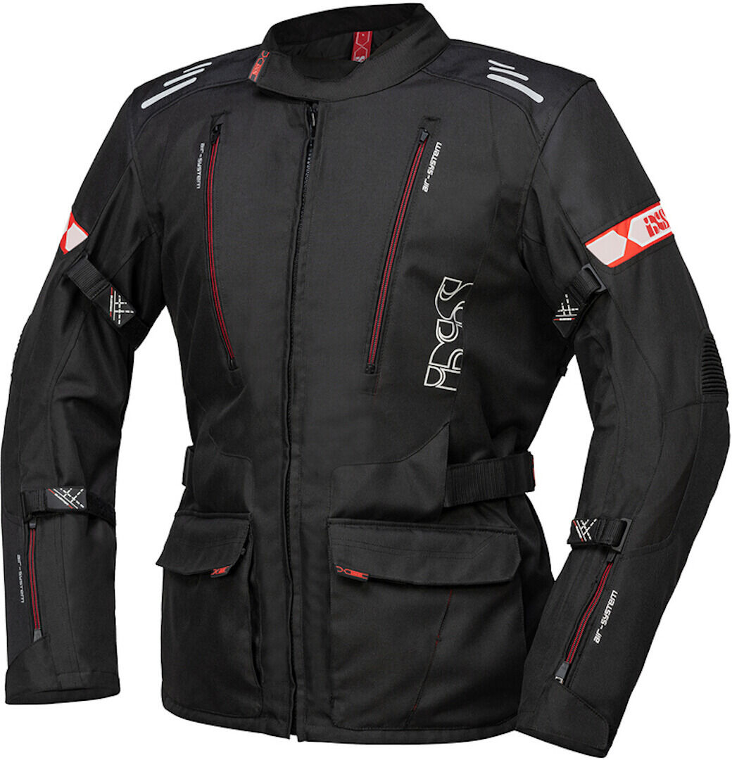 IXS Lorin-ST Chaqueta textil de motocicleta - Negro Rojo (M)