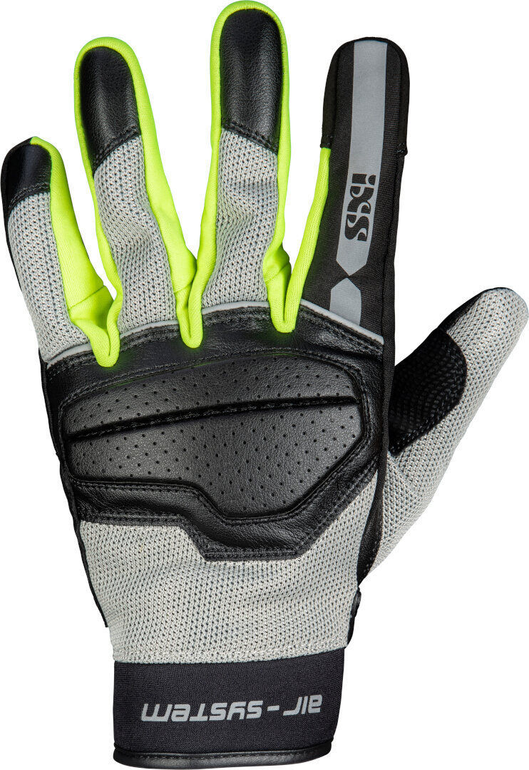 IXS Evo-Air Guantes de moto - Negro Gris Amarillo (XL)