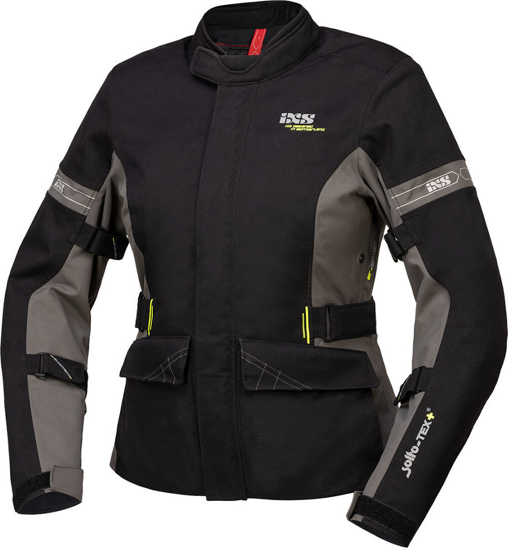 IXS Laminat ST-Plus Chaqueta textil de la motocicleta de las señoras - Negro Gris (XL)