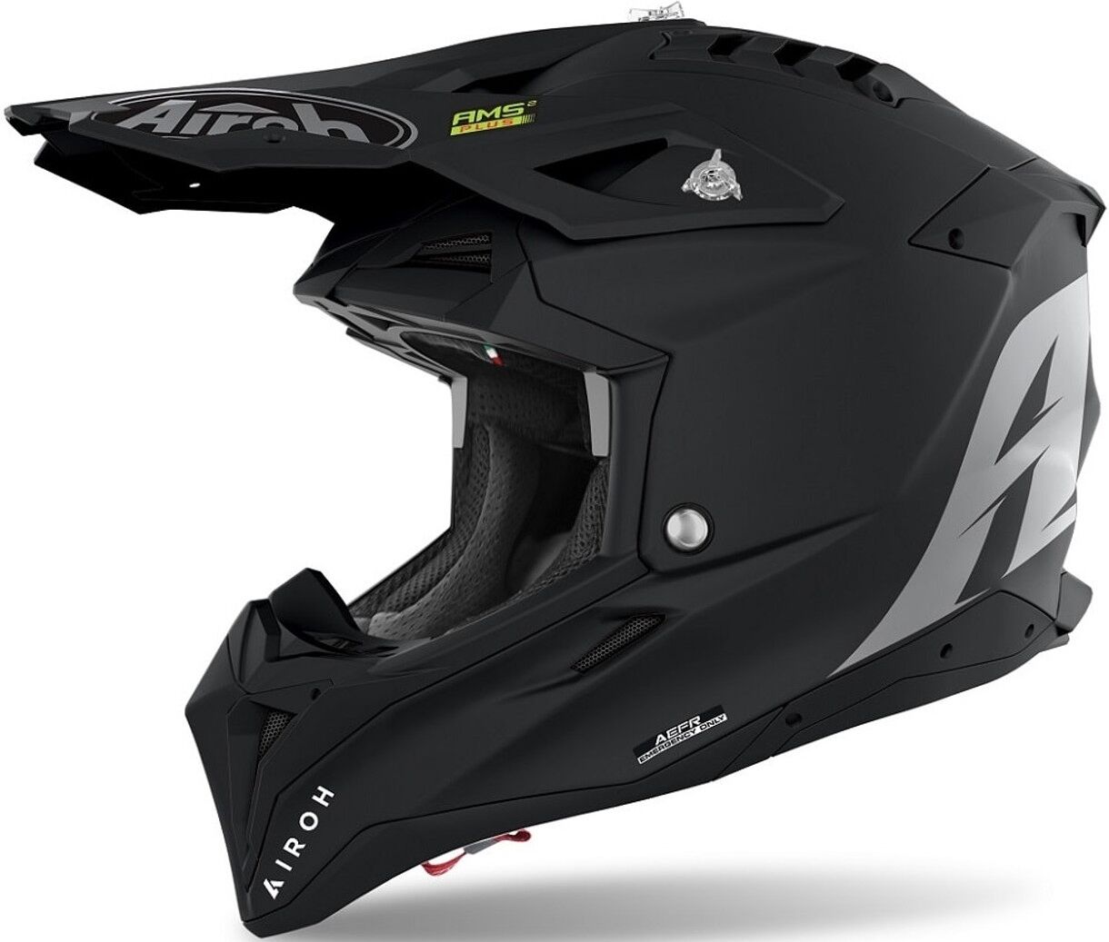 Airoh Aviator 3 Color Casco de motocross - Negro (2XL)