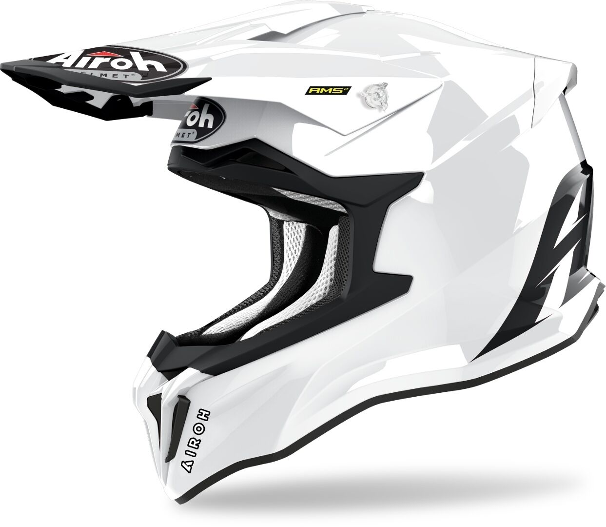 Airoh Strycker Color Carbon Casco de Motocross - Blanco (L)