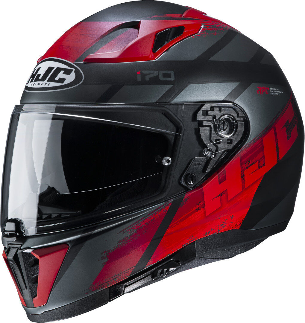 HJC i70 Reden casco - Negro Rojo (M)