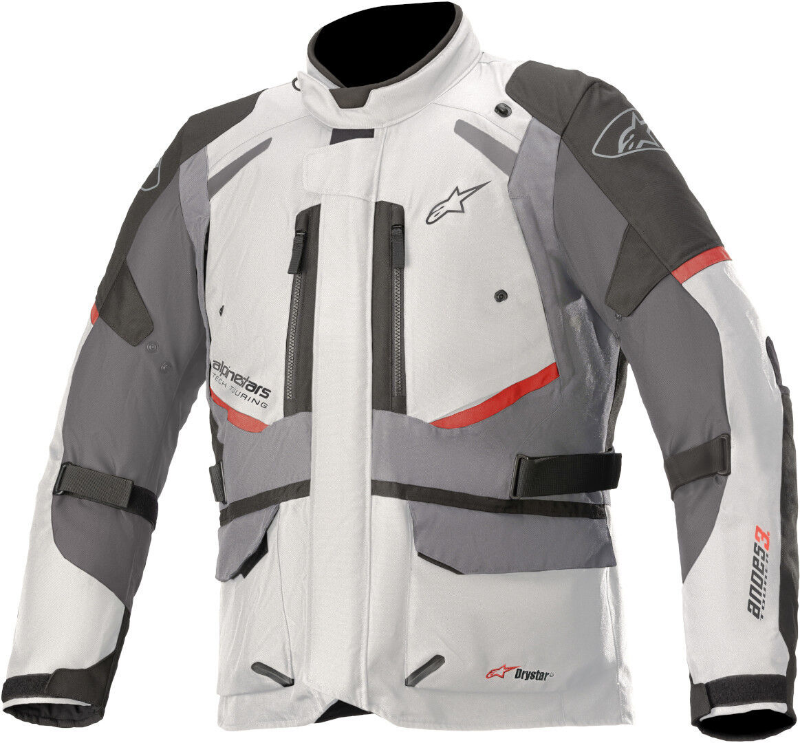 Alpinestars Andes V3 Drystar Chaqueta textil de motocicleta - Negro Gris Blanco (XL)