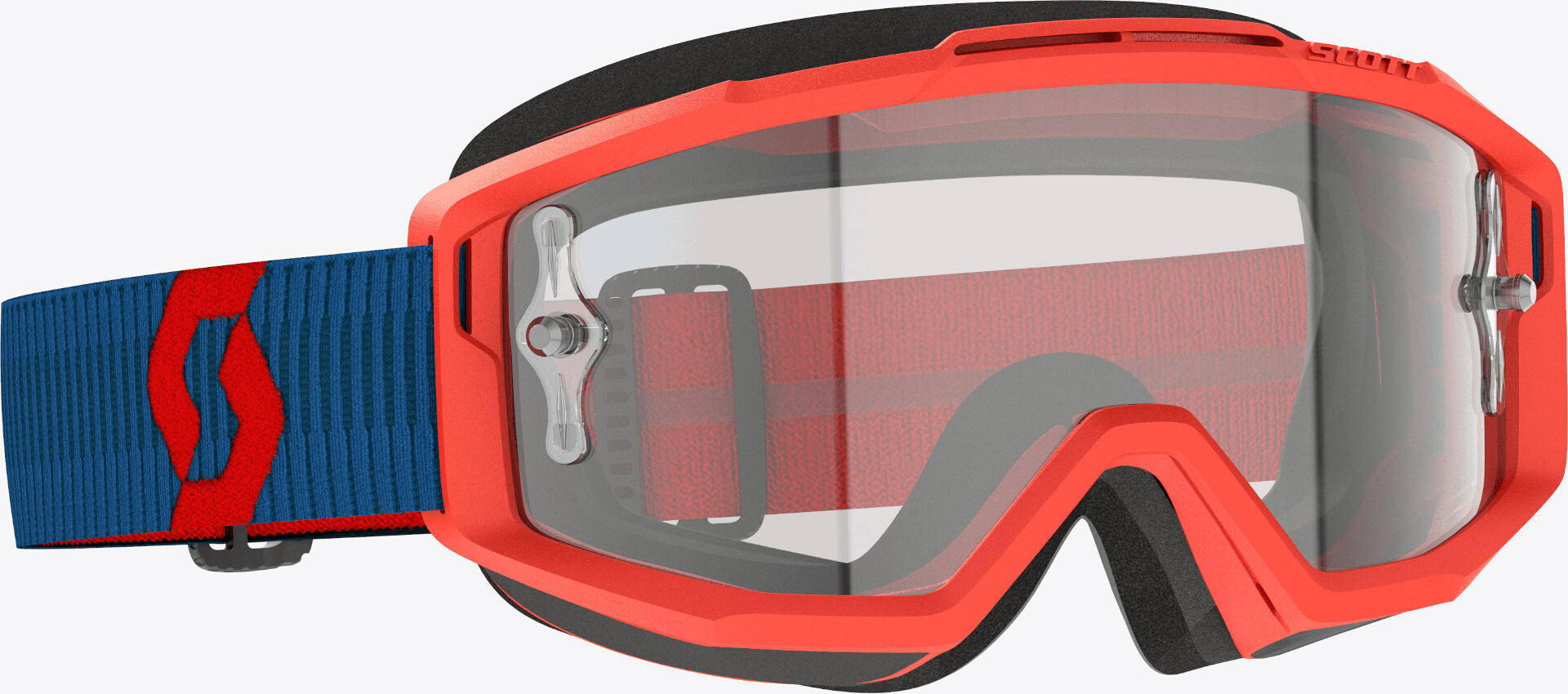 Scott Split OTG 2024 Gafas de motocross - Rojo Azul (un tamaño)