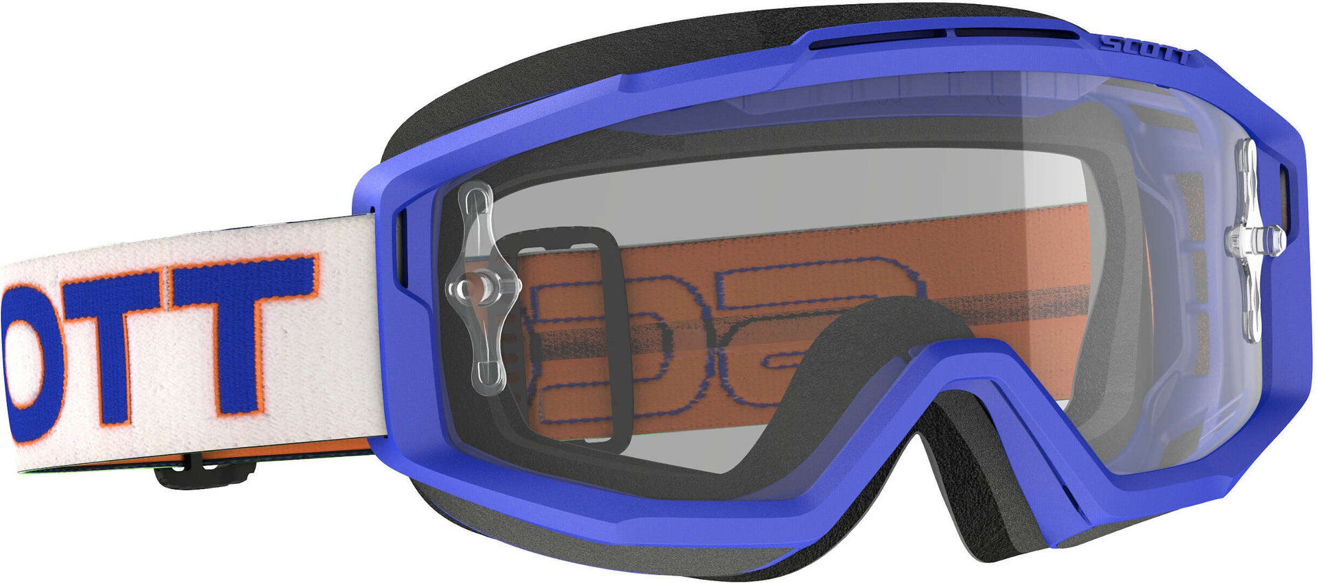 Scott Split OTG Gafas de Motocross azul/blanco - transparente (un tamaño)