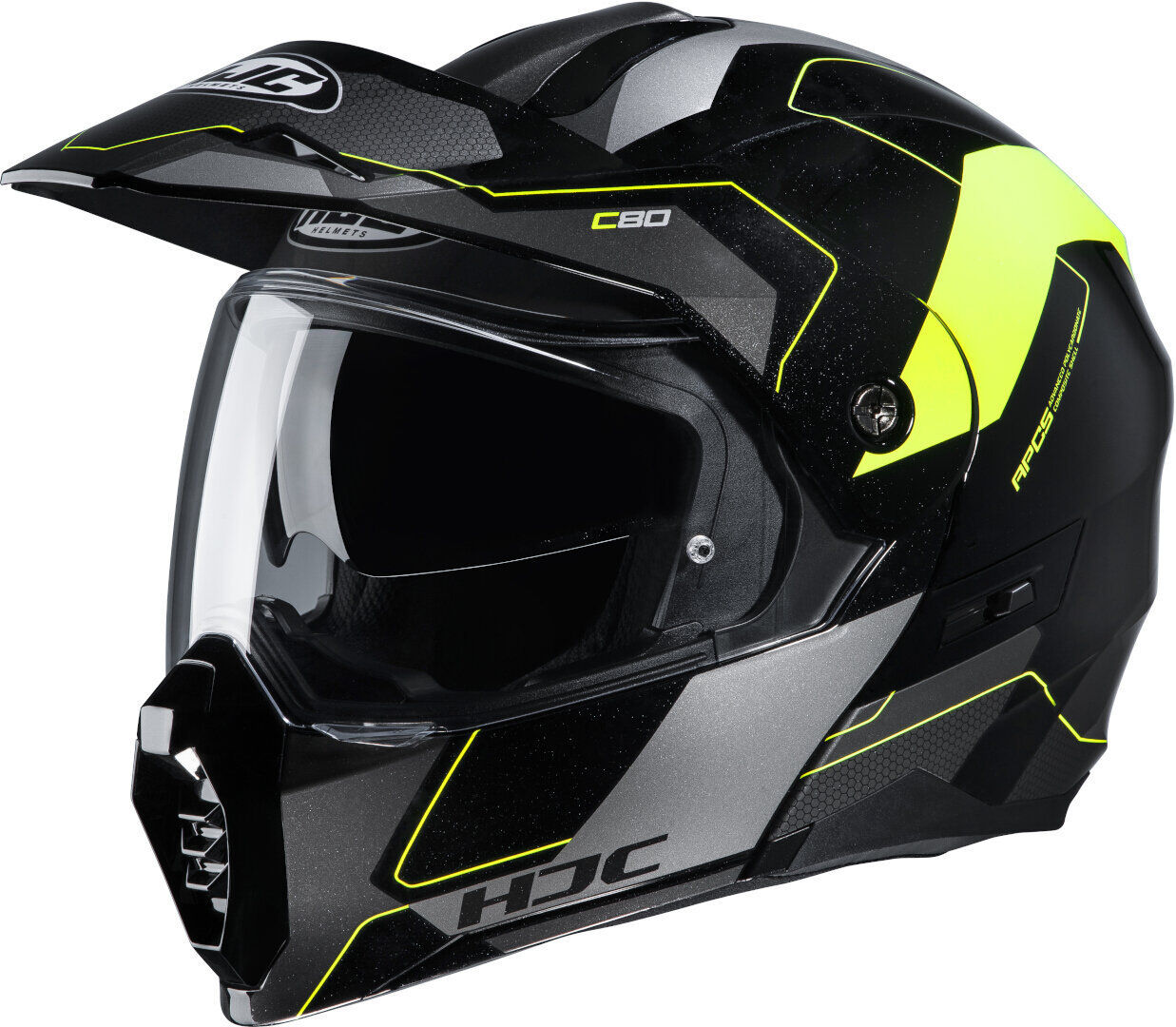 HJC C80 Rox casco - Negro Amarillo (S)