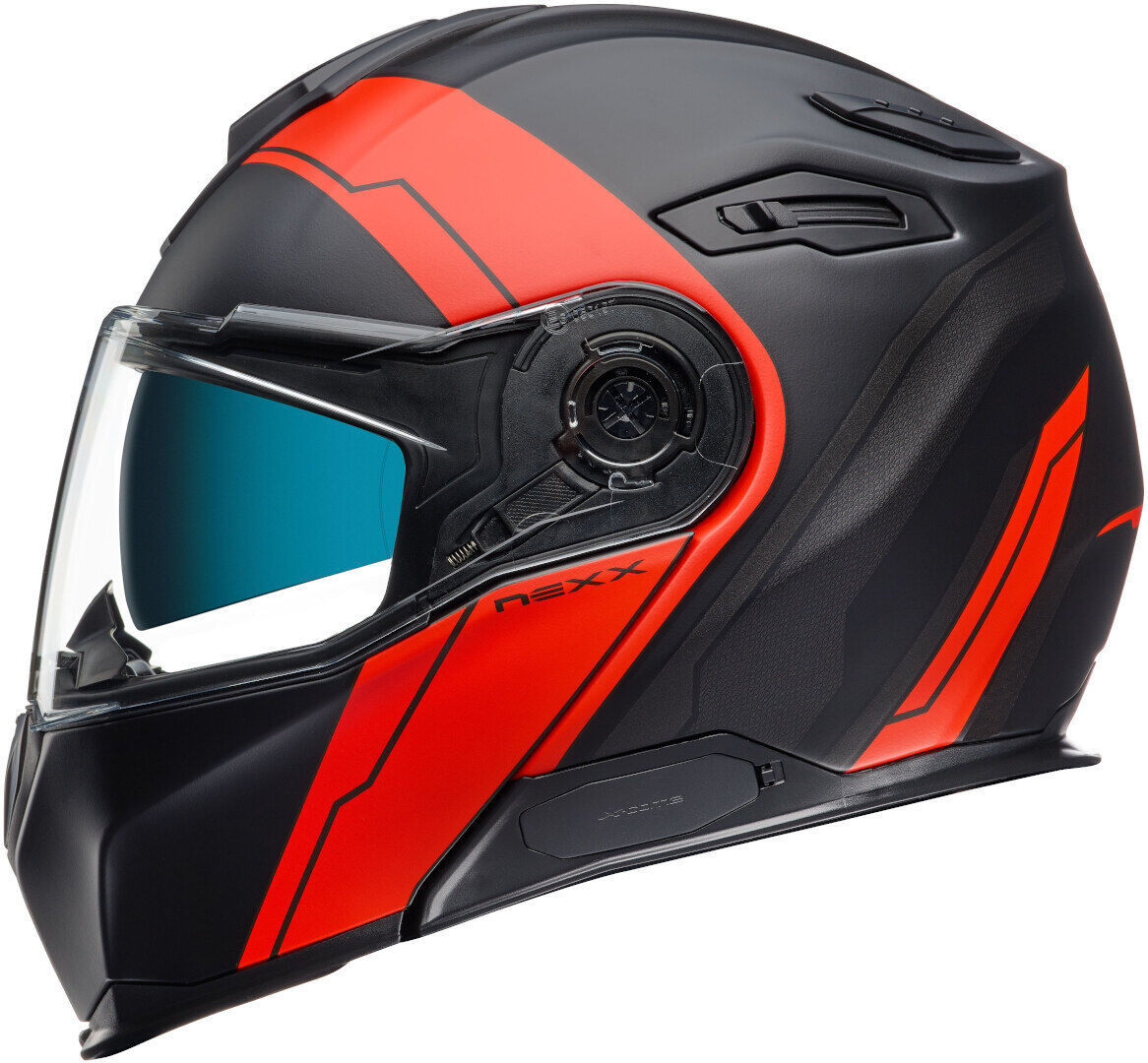 NEXX X.Vilitur Meridian Casco - Negro Rojo (2XL)