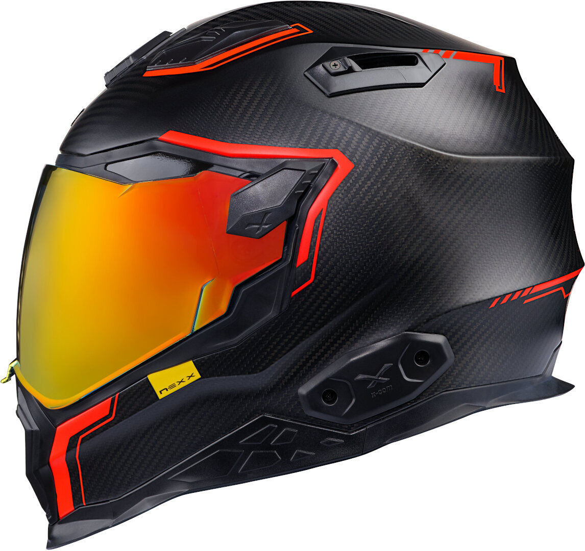 NEXX X.WST 2 Carbon Zero 2 casco - Negro Rojo (XS)
