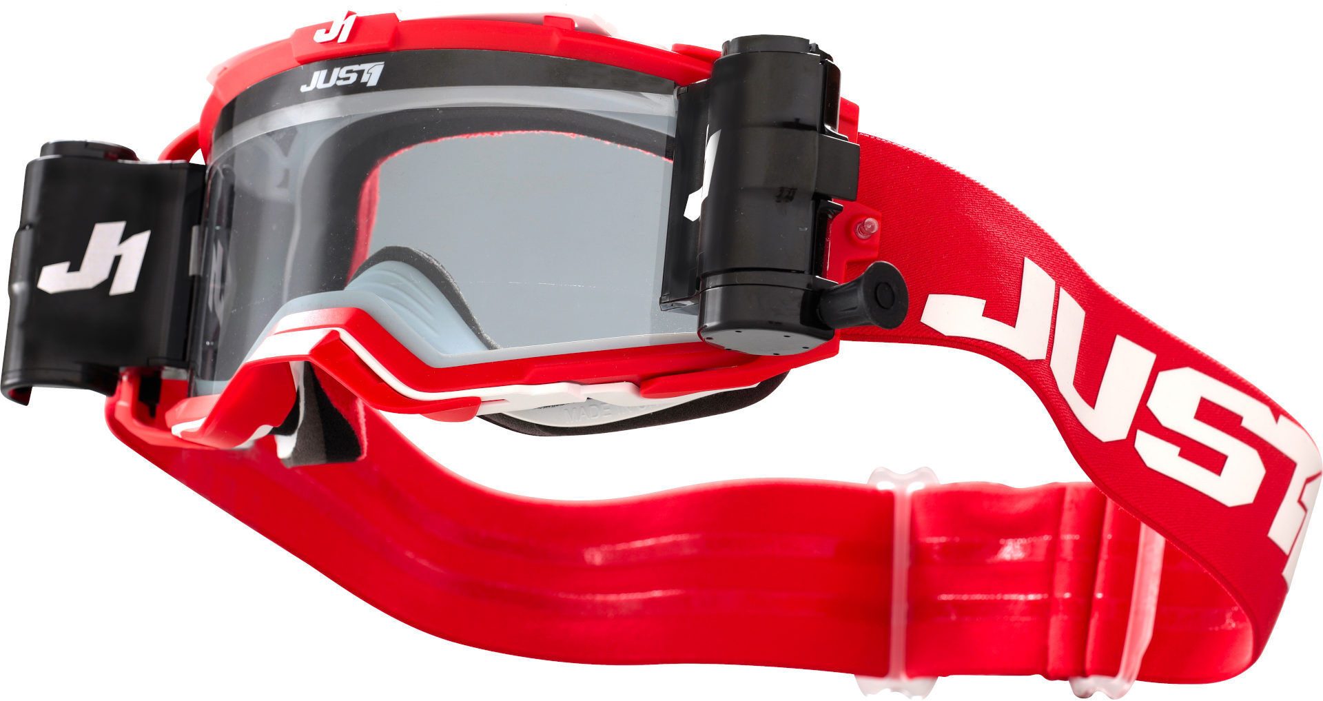 Just1 Nerve Plus Absolute Gafas de Motocross - Blanco Rojo (un tamaño)