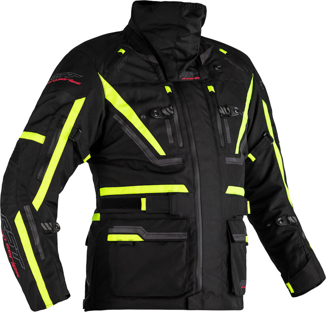 RST Pro Series Paragon 6 Airbag Chaqueta textil de motocicleta - Negro Amarillo (3XL)