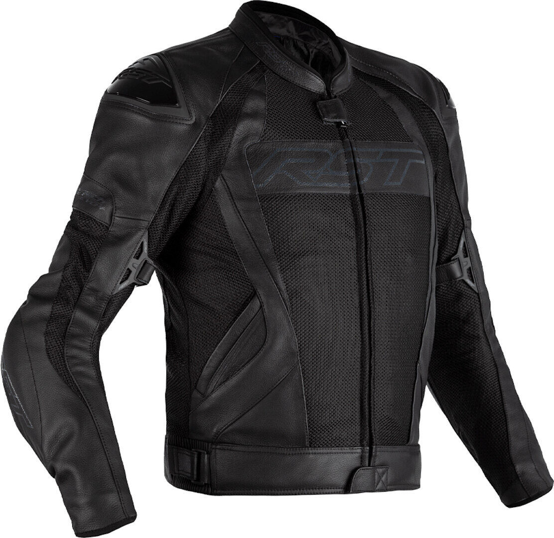 RST Tractech Evo 4 Mesh Motorcycle Leather Jacket Chaqueta de cuero de la motocicleta - Negro (2XL)