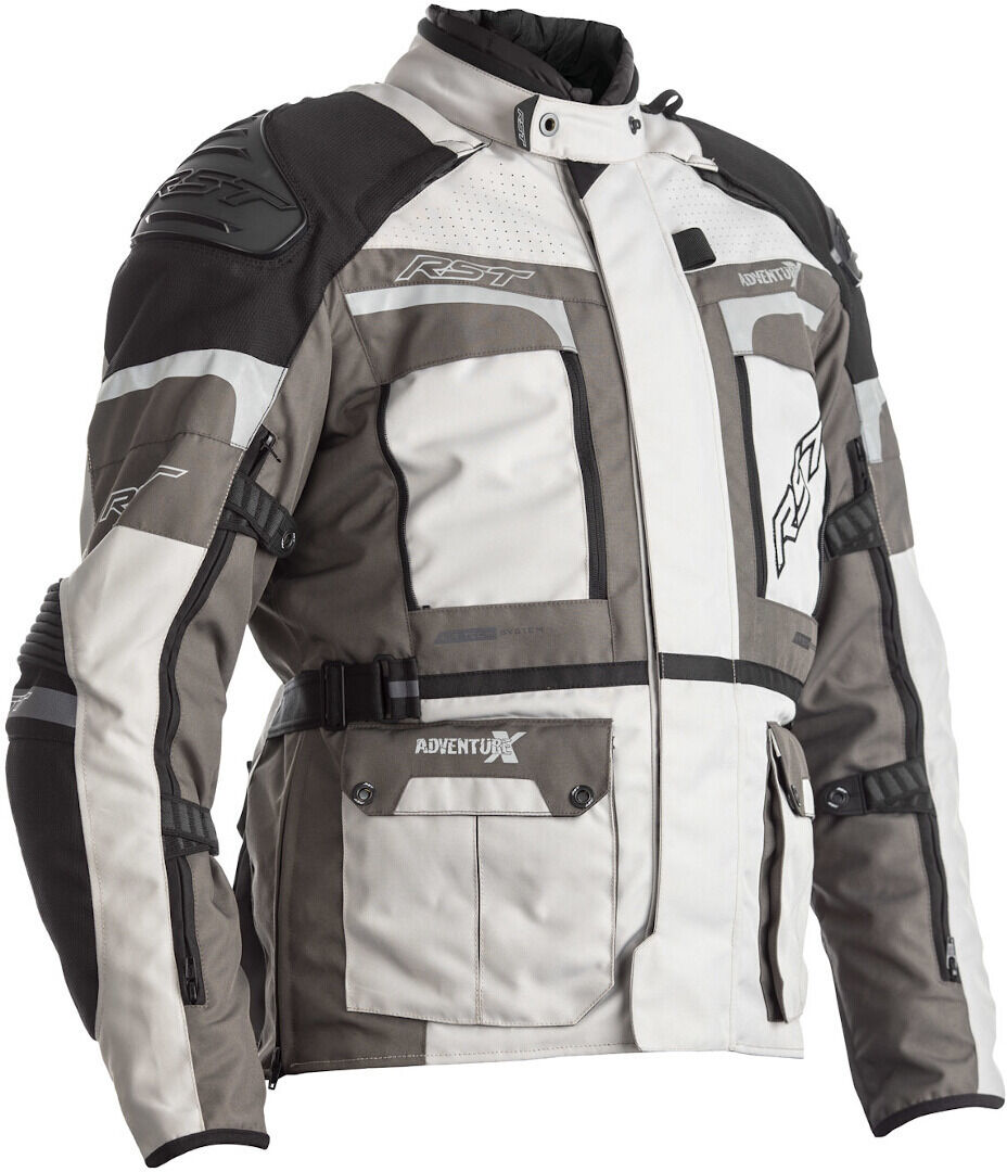 RST Adventure-X Chaqueta textil de motocicleta - Gris Blanco (S)