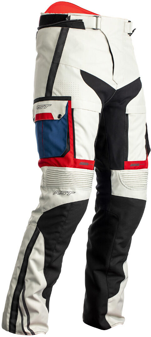 RST Pro Series Adventure-X Motorcycle Textile Pants Pantalones textiles de motocicleta - Blanco Rojo Azul (XL)