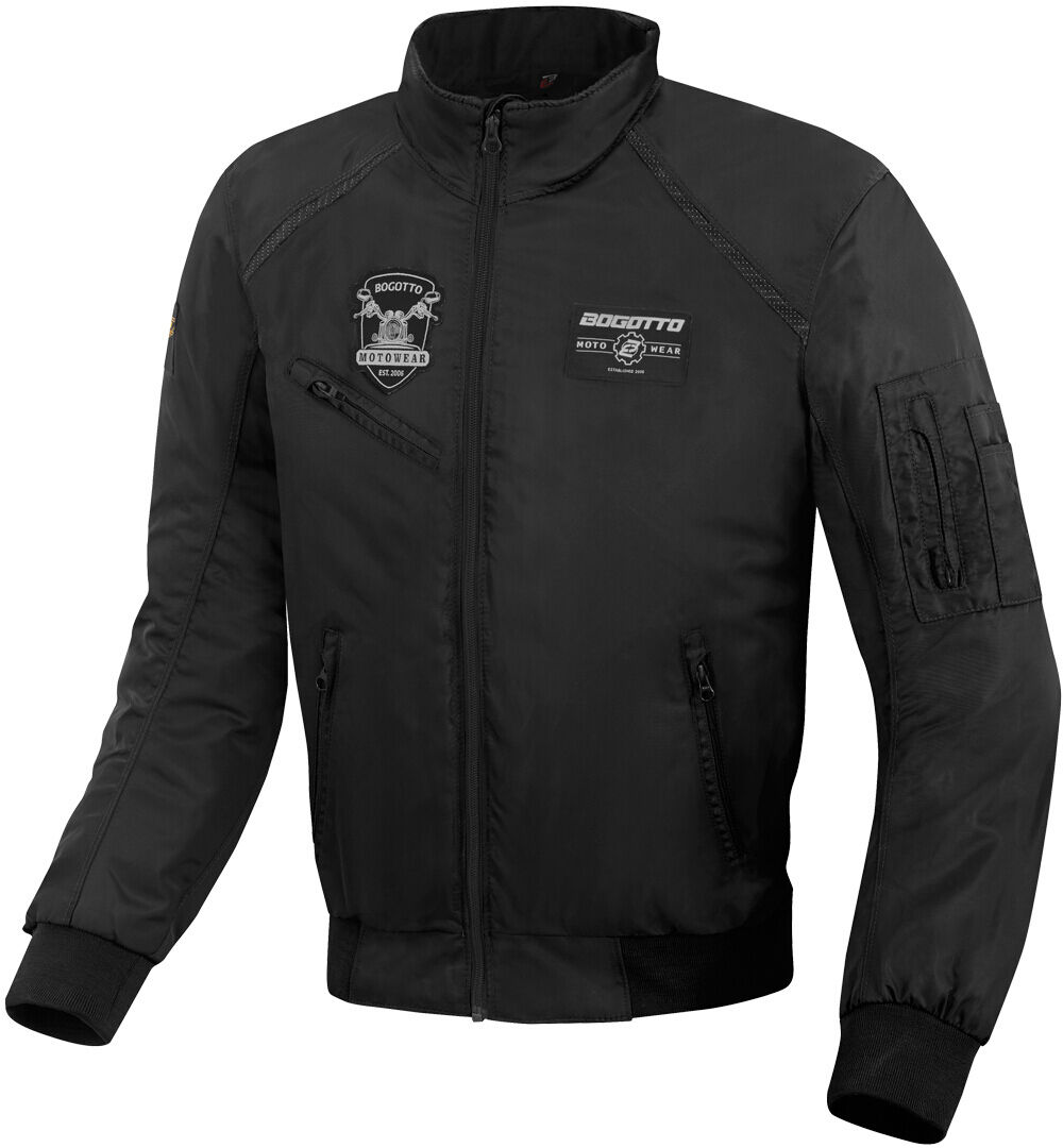 Bogotto Boston Chaqueta textil para motocicleta - Negro (M)