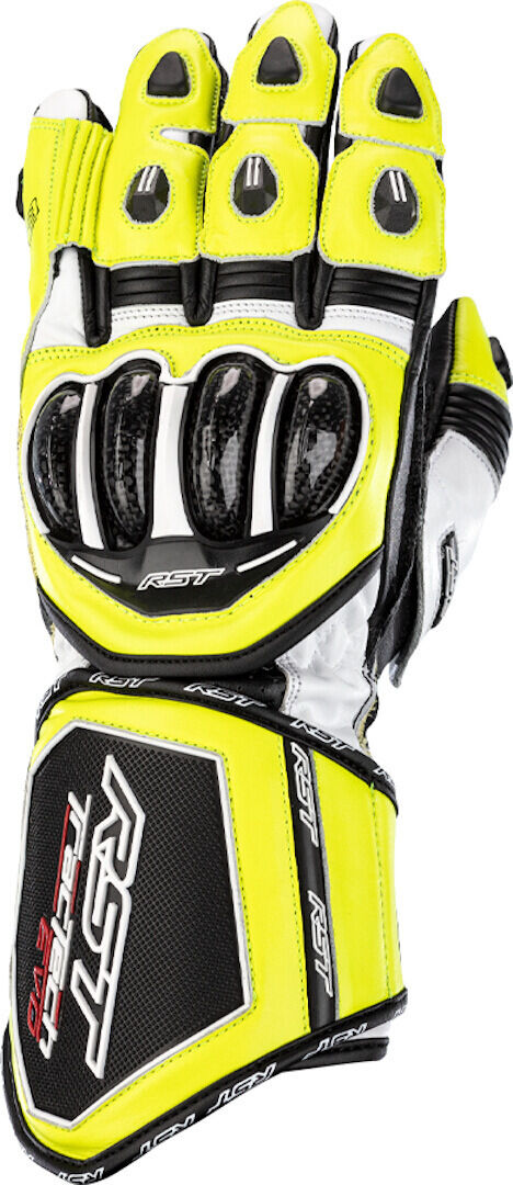 RST Tractech Evo 4 Guantes de moto - Negro Amarillo (2XL)