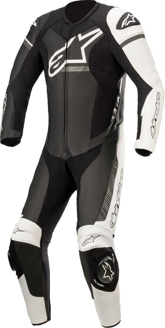 Alpinestars GP Force Phantom Traje de cuero de motocicleta de una pieza - Negro Gris Blanco (56)