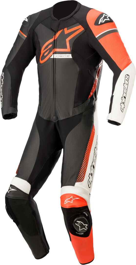 Alpinestars GP Force Phantom Traje de cuero de motocicleta de una pieza - Negro Blanco Rojo (54)